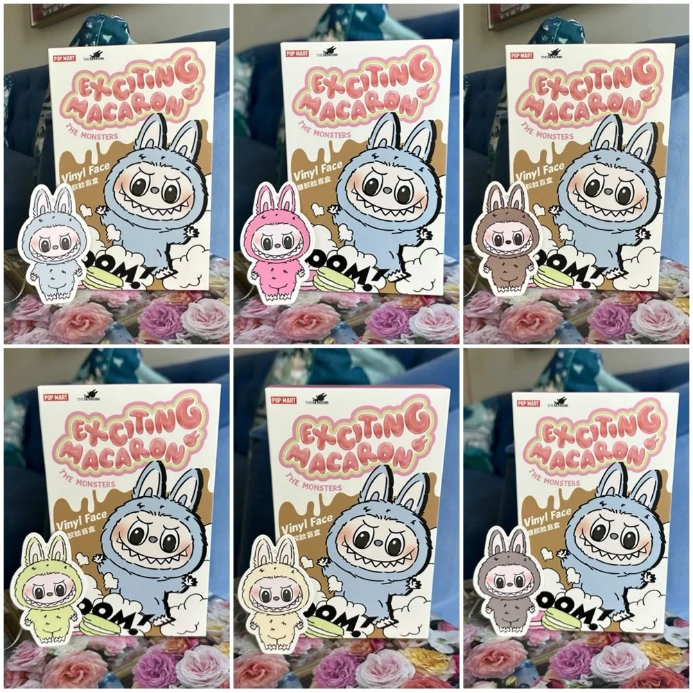 NIB FULL SET incl. SECRET Authentic Pop Mart Exciting Macaron Labubu Pendants - Picture 4 of 15